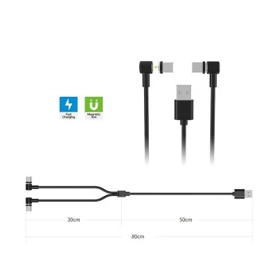 Dobe Magnetic Charging Cable For Ps Vr2 - Black